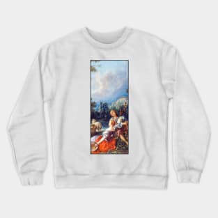 Pastoral with a Bagpipe Player by Boucher Crewneck Sweatshirt